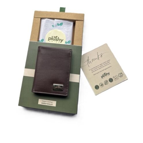 Tobacco Bifold Wallet plant-based leather Plushy Skinn