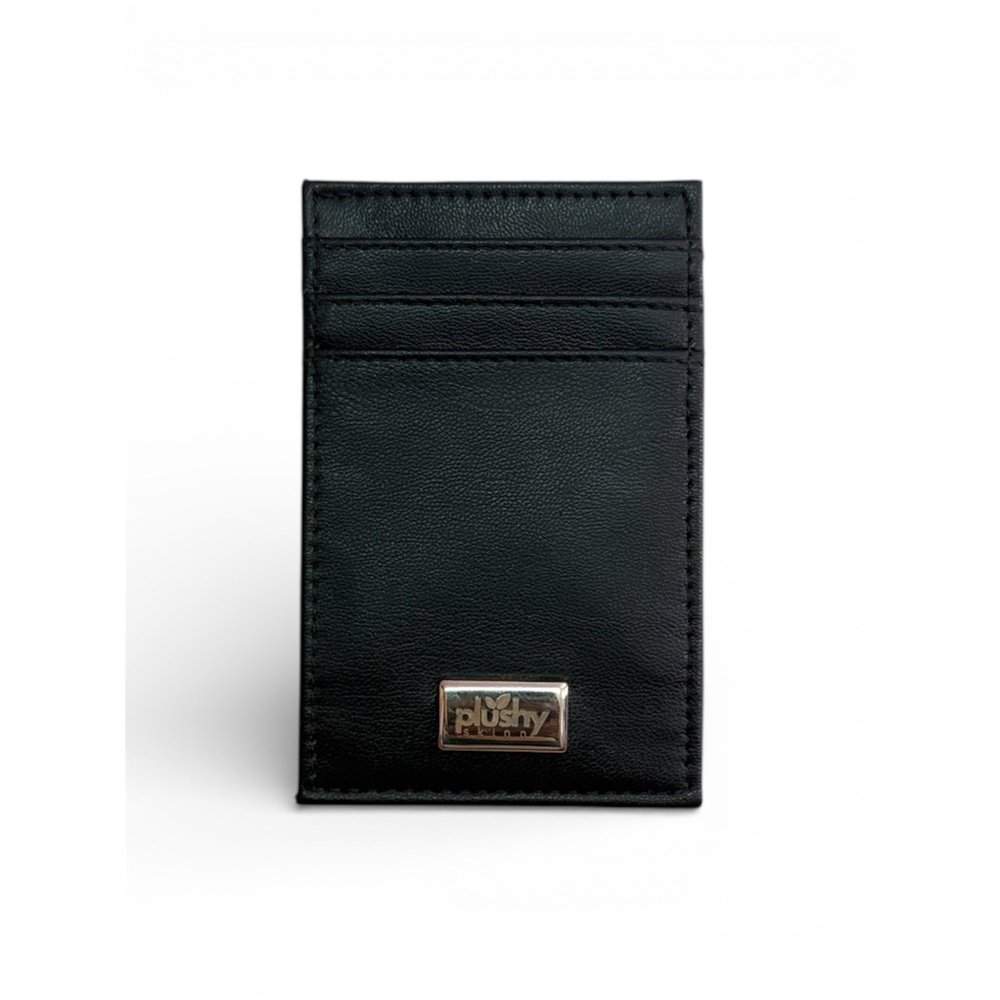 Noir Slim Cardholder plant-based leather Plushy Skinn